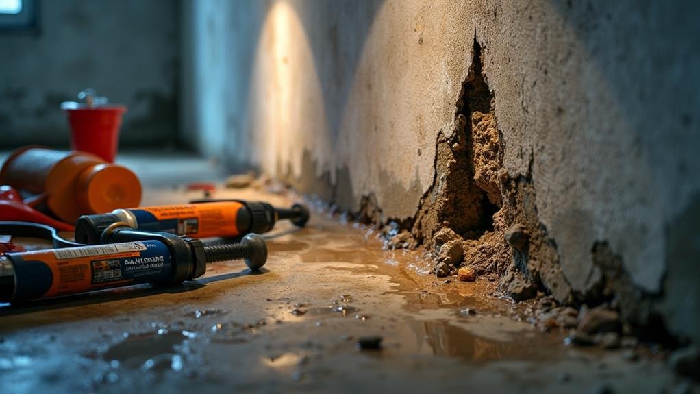 repairing foundation water damage